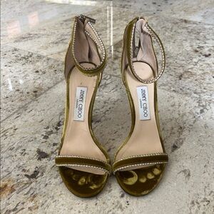 Jimmy Choo Luxurious Green Velvet Heels